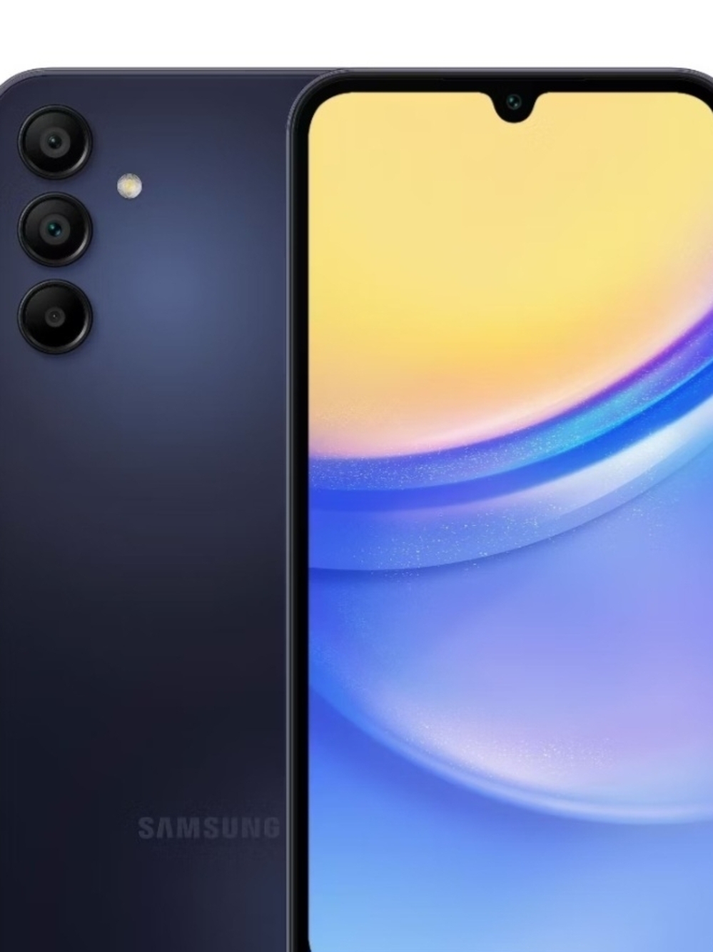 Samsung Deep Blue Smartphone with Triple Rear Cameras